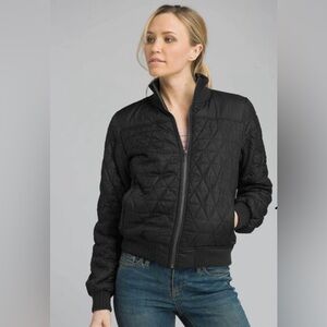PrAna Women’s Diva Black Bomber Jacket | Size M